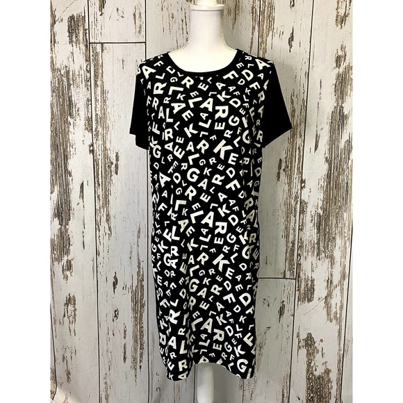 Karl Lagerfeld Dresses & Skirts - Karl Lagerfeld Black And White T-Shirt Dress